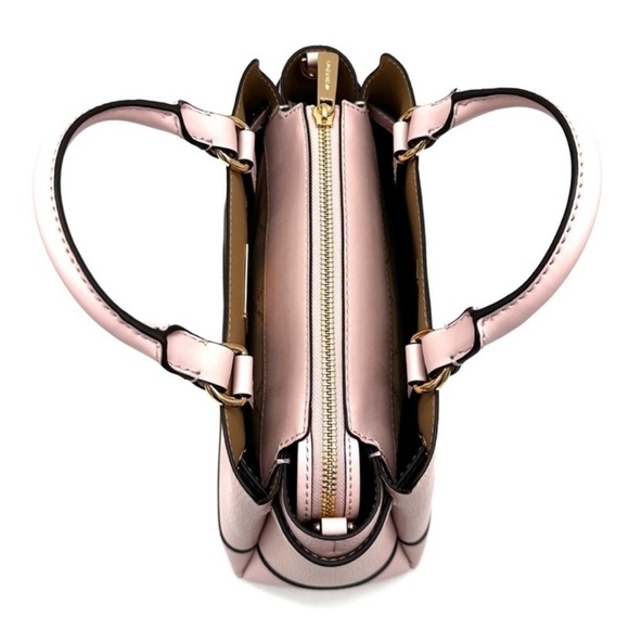 Michael Kors Reed Small Satchel Crossbody Bag & Large Trifold Wallet Light Pink - Picture 8 of 16